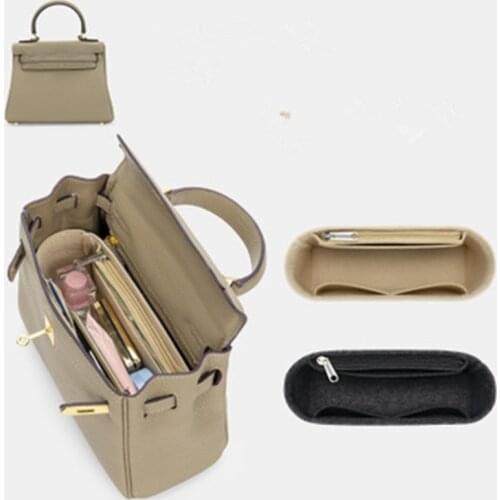 Fits For Kellys 25 28 32 Insert Bags Organizer Makeup Handbag Organize Travel Inner Purse Portable Cosmetic base shaper