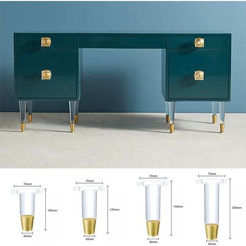 Light Luxury Acrylic Transparent TV Cabinet Sofa Feet Crystal Feet Furniture Feet Plexiglass Bathroom Cabinet Legs Cabinet Feet