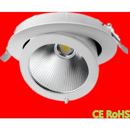 10pcs Super Bright 15W 25W 50W COB LED Recessed Downlights 3000K 6000K Adjustable LED Track Light 3 years Warranty Free Shipping