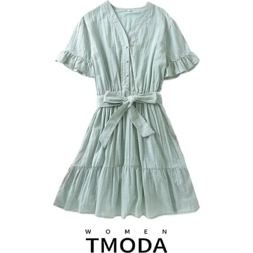 T MODA Summer Short Sleeve Dresses