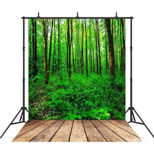 Spring Forest Photography Background Wooden Floor Backdrop Portrait For Photo Studio Children Cloth Photo Backdrops Photo Shoot