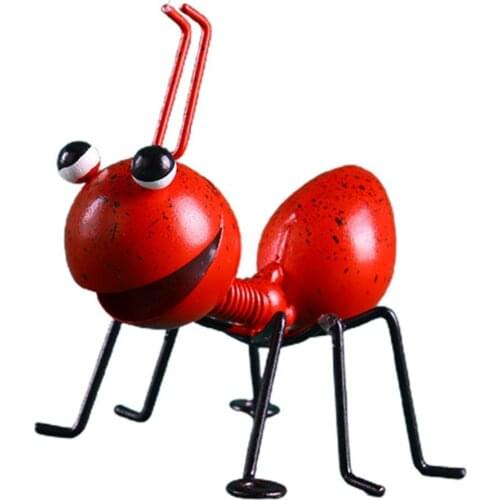 Iron Ant Wall Decor 3D Ant-Shaped Ornament Art Pendant Bendable Retro Indoor Bathroom Kids Room Garden Yard Wall Sculptures