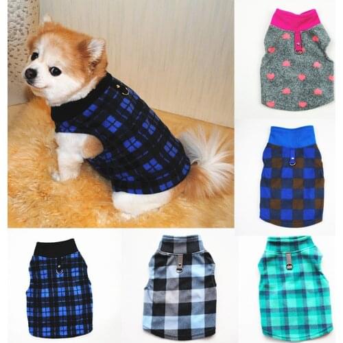 Winter Warm Dog Clothes Warm Fleece Dog Clothes for Small Medium Dogs Vest Shirt Cat Pet T-shirt Chihuahua Clothing Dog Costume