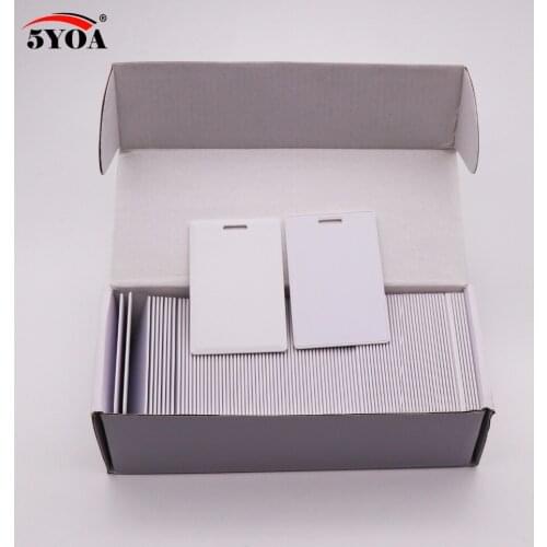 100pcs EM4305 T5577 Thick Blank Card 1.8mm RFID Chip Cards 125 khz Copy Rewritable Writable Rewrite Duplicate 125khz