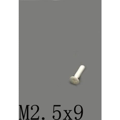 2pcs M2.5x9mm Phillips Countersunk Head Screw Ceramic Insulated Bolt High Temperature Corrosion Resistance Zirconin