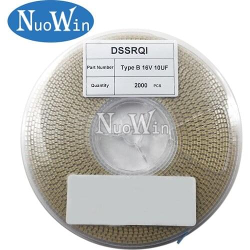 2000pcs Type B 1UF 4.7UF 10UF 47UF 100UF 220UF Tantalum Capacitor 4V 6.3V 16V 20V 25V 35V 50V 3528 1210 227 476 107 475 106 105