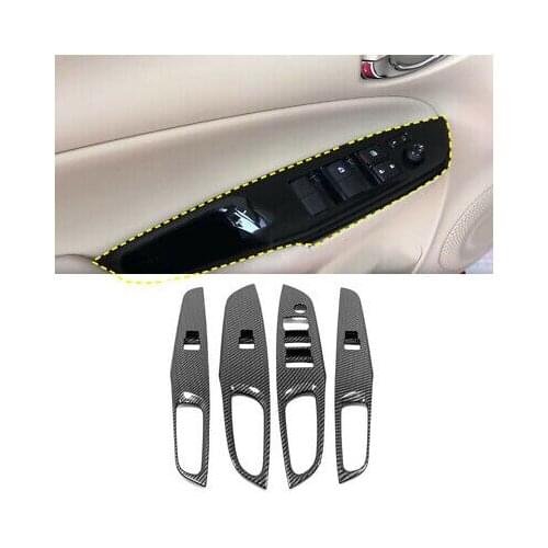 4* LHD Inner Door Armrest Window Lift Cover For Toyota Vios Yaris Sedan 19-20