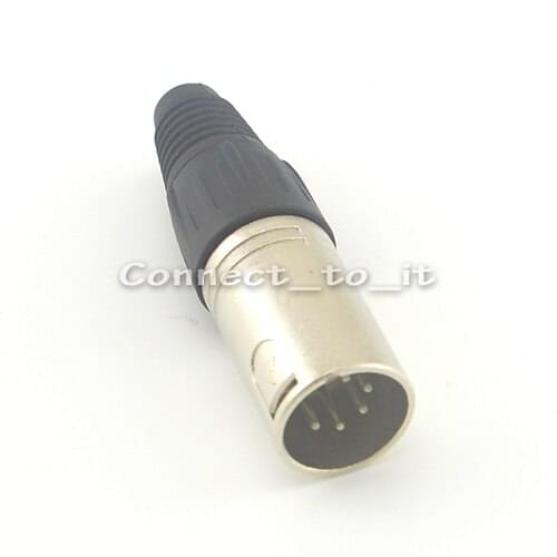 5 pieces/lot) XLR 5pin Male Audio Microphone Connector 5 pin Plug Adapter high quality for cable
