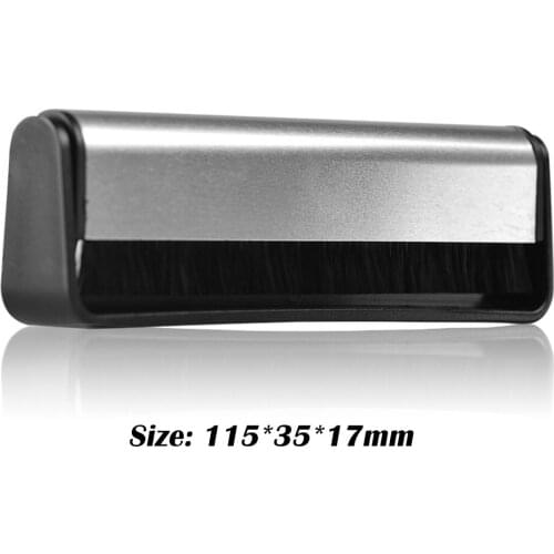 Practical Record Brush Anti Static Antique Gramophone Vinyl Record Cleaning Brush with Carbon Fiber Bristles for Turntable