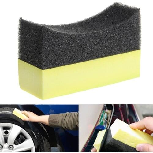 Car Professional Tyre Tire Dressing Applicator Curved Foam Sponge Pad R58D