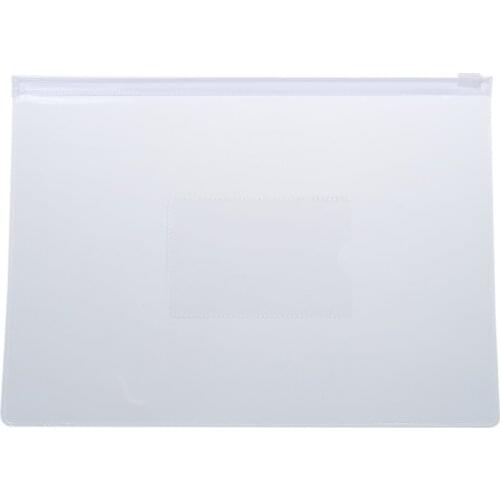 White Clear Size A5 Paper Slider Zip Closure Folders Files Bags 20 Pcs