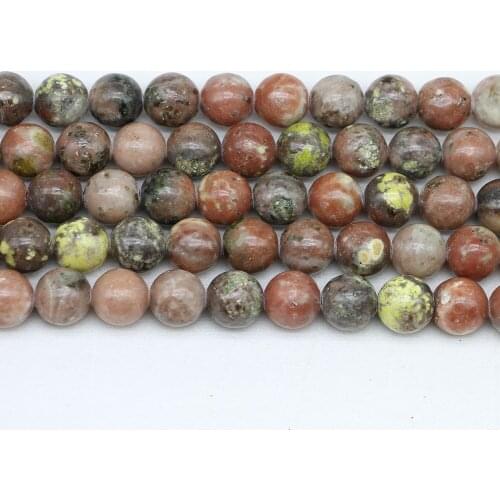 4 6 8 10 12mm Natural Stone Flower Veins Jaspers Round Beads Loose Spacer Bead For Jewelry Making Findings Accessories Supplies