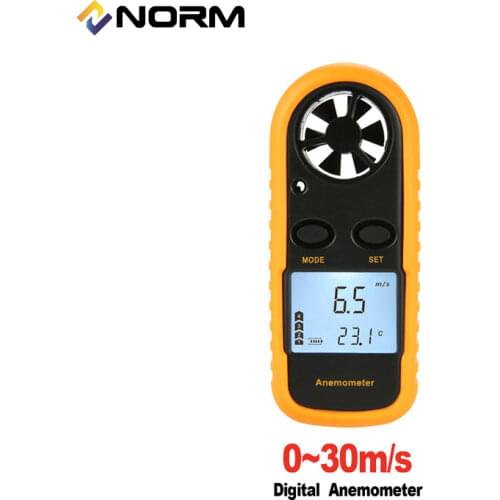 NORM Digital Anemometer Measure Tool Wind Speed Gauge Meter 30m/s LCD Digital Hand-held Anemometer