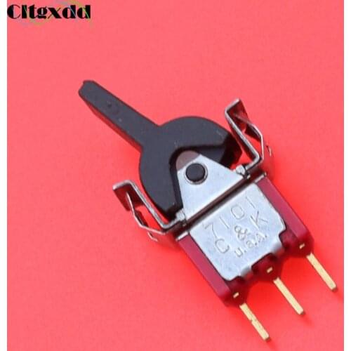 Cltgxdd 1Pcs 7101 Toggle switch 3 Pin 2 Position ON-ON Black Handle Rocker Switch