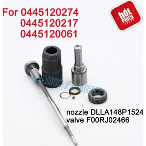 ERIKC Diesel Injector 0445120274 0445120217 0445120061 Repair Overhaul Kits Fuel Nozzle DLLA148P1524 Valve F00RJ02466 For MAN