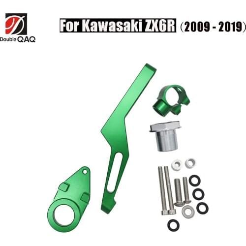 FX CNC Adjustable Motorcycles Steering Damper Stabilizer Mounting Brackets Kits For Kawasaki ZX6R 2009 - 2019 2016 2015 14 13 12