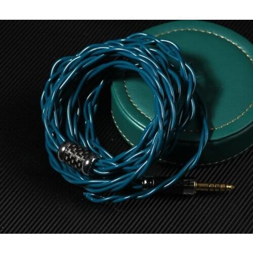 Fiftystrings M.hawk 21awg Bandung single crystal copper-silver coaxial shield OCC Earphone cable 0.78 mmcx QDC UE A2DC wire