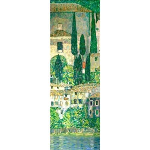 Handmade Classic Styles Painting Gustav Klimt Abstract Canvas Oil Painting Landscape Canvas Painting Home Decor Living Room