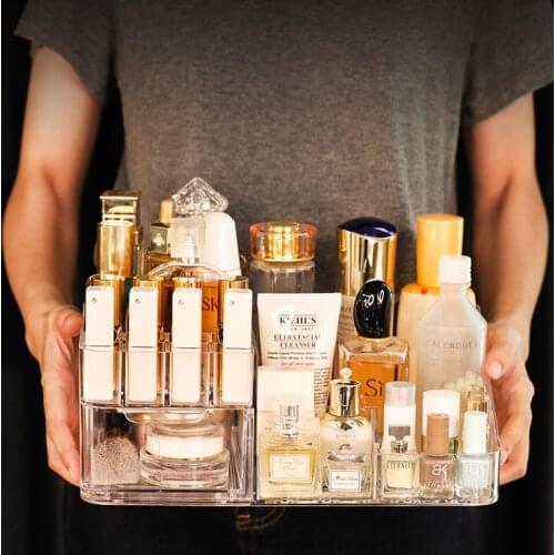 Large Capacity Cosmetic Storage Box Drawer Makeup Organizer For Cosmetic Storage Skin Care Lipstick Nail Polish Perfume Display