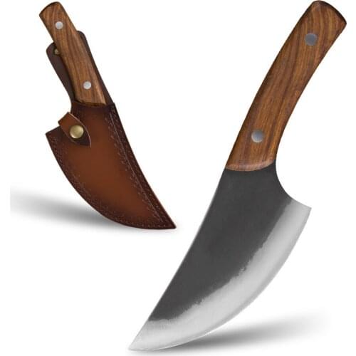 Jaswehome Handmade Forged Butcher Knife Chef Knife With Full Tang Handle High Carbon Steel Kitchen Knife Cleaver Kitchen Tools