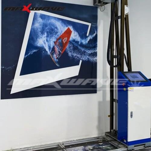 Maxwave Laser CMYKW Double Heads 3D Zeescape Painting Vertical Wall Inkjet Printer Machine Automatique