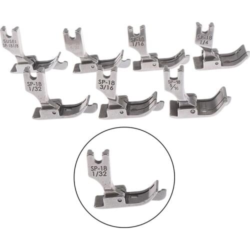 1PC Metal Presser Foot SP-18 Industrial Sewing Machine Flat Car Moving Edge Single Needle Flat 1/4 1/8 3/8 1/16 3/16 5/16 1/32