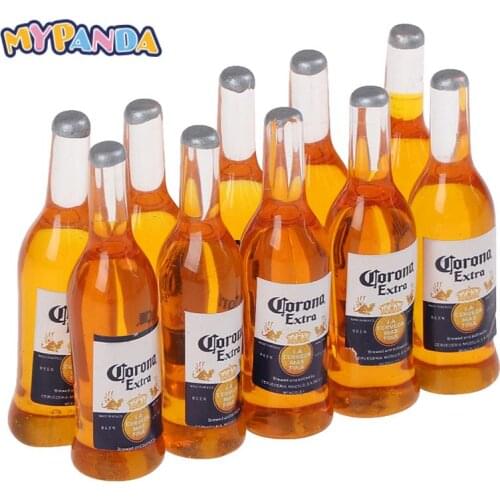 10Pcs 1/12 Dollhouse Miniature Resin Bottle Simulation Wine Bottle Model