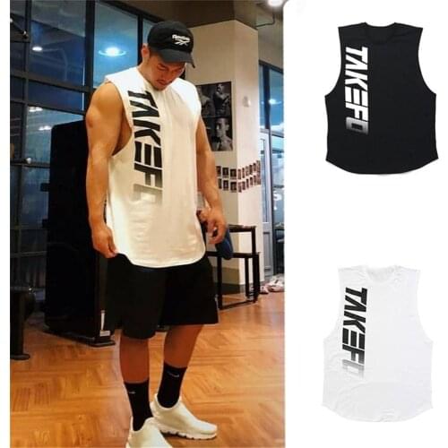 Men tank top 2021 Cotton Loose White tanktop Mens Muscle Gym Bodybuilding Summer Fashion Basketball Sleeveless Top