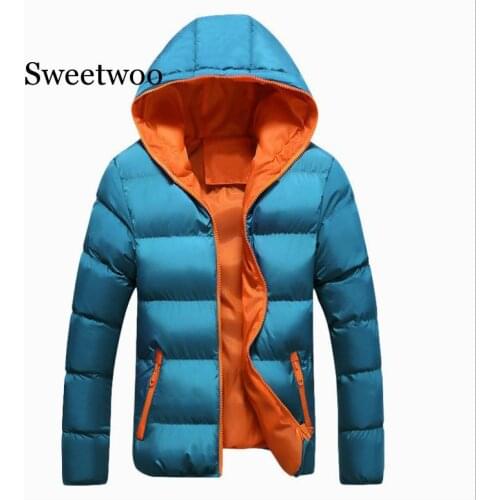 SWEETWOO Jackets Men 2020 Winter Casual Outwear Windbreaker Slim Fit Hooded Fashion Overcoats Plus Size