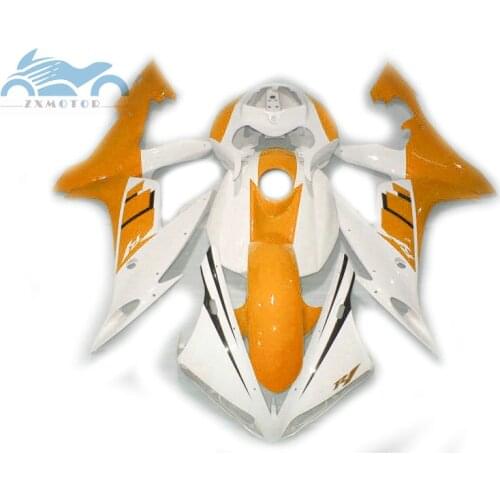 Upgrade your Injection fairing kits fit for YAMAHA 2004-2006 YZFR1 04 05 06 YZF R1 yellow white plastic fairings kit NY41