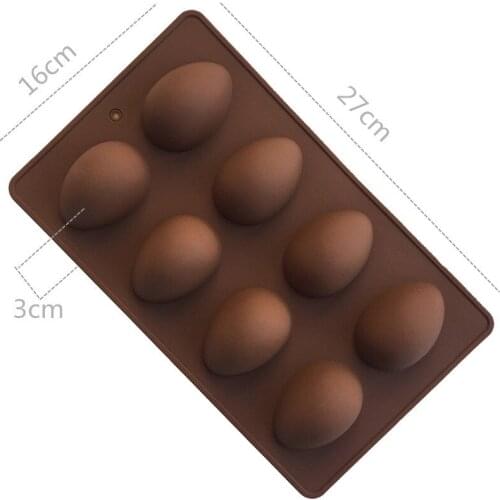 8 Even Egg Shaped Cake Silicone Mold Kitchen Daily Baking DIY Handmade