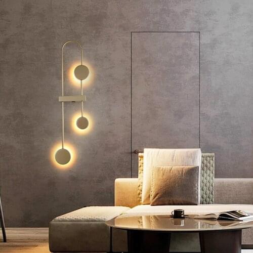Postmodern Wall Lamp Simple LED Living Room Wall Light Nordic Bedroom Bedside Wall Sonce Creative Aisle Hote Corridor Lighting