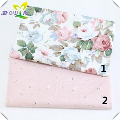 Pure cotton rose printing cloth all cotton quilt bedbed pillowcase tablecloth fabric handmade DIY cloth