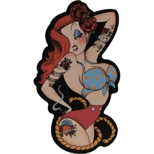 Tattoo Sexy Hottie Style Skateboard Decal Vinyl Waterproof Sunscreen Scratch-Proof Car Sticker Motor Auto Decor Graphic Kk13*7cm