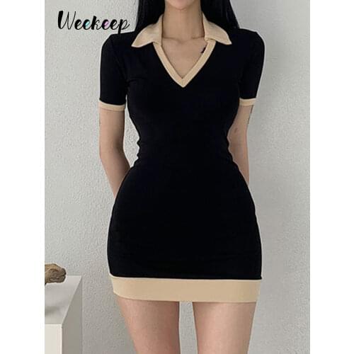 WEEKEEP Fashionable Knitted Dresses