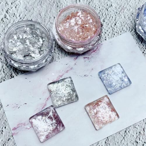 1 Jar Shiny Holographic Highlight Glitter Shimmering Irregular Fragment Opal Powder Sequins Nail Art Fish Scales Glitter Tr#002
