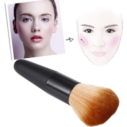 1 Pcs Beauty Women Professional Soft Face Stunning Cosmetic Make Up Nylon Brush Plastic Handle Big Loose Powder Blusher Brush