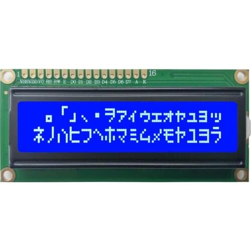 16x2 character STN/FSTN LCD module with backlight