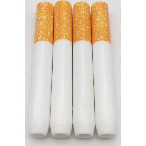 2pcs/lot Ceramic One Hitter Bat 78mm and 55mm Metal Smoking Herb Pipe Cigarette Dugout Pipes Tobacco Herb Pipes Accessories