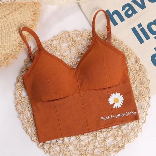 2020 Comfortable Underwear Bra Anti-glare And Beautiful Back Underwear Wrap Bra With Small Daisy Pattern