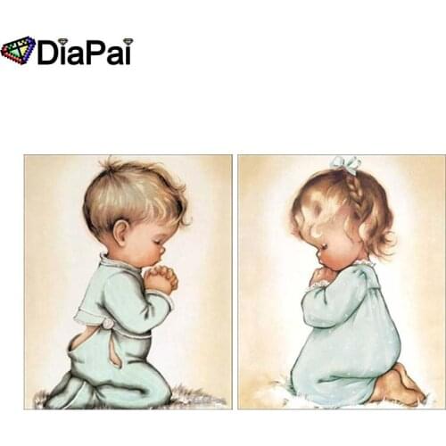 DIAPAI 5D DIY Diamond Painting 100% Full Square/Round Drill "Angel child" 3D Embroidery Cross Stitch Home Decor