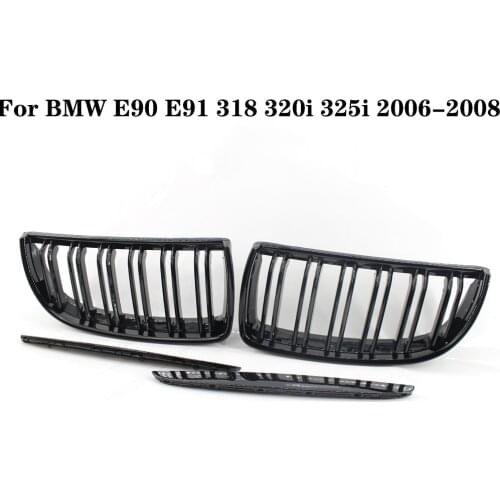 Car Dumb Black Front Kidney Grill Grilles For BMW E90 E91 318 320i 325i 330i 2006-2008 Auto Intake Grille