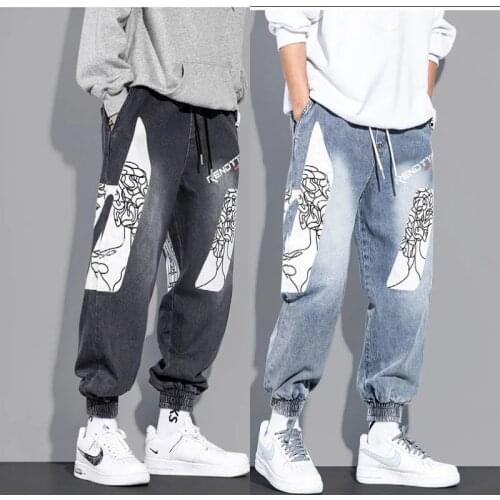 Fashion Mens Cargo Pants Hip Hop Harajuku Trend Streetwear Men Pants Casual Elastic Waist Joggers Men Clothing Trousers