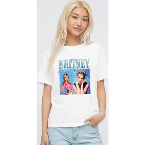 Britney Spears T shirt Britney Beauty Feminism Rule Cute Girl Print Vintage Female Cotton Graphic Tee Loose Grunge Hipster Tee