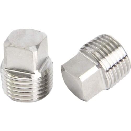 Hot XD-NPT Male Pipe Plug Outer Square Head Thread Stainless Steel Rods By CNC for Strength Socket Pipe Fitting