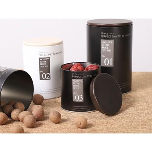 Snack Storage Box Household Nuts Dried Fruit Sealed Cans Candy Storage Cans Large Capacity Iron Box Tea Caddy