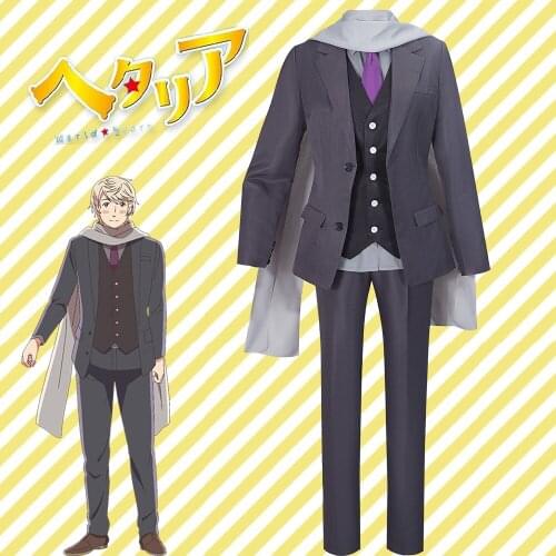 Anime World Stars Russia Ivan Buraginsuki Cosplay Costume Adult Women Men Jacket Uniform Outfit Vest Pants Shirt Scarf Halloween