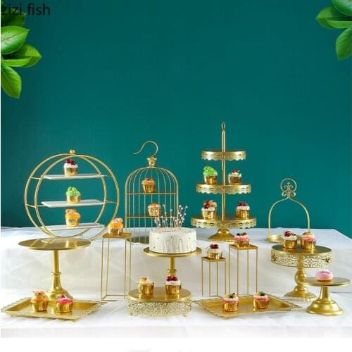 Metal Cake Stand Bread Dessert Plate Banquet Wedding Dessert Display Stand Decorative Rack Pastry Tray Afternoon Tea Snack Stand