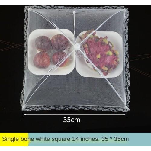 Can be folded to cover the vegetables, the fly-proof dining table cover, the large leftovers and dust-proof rice cover