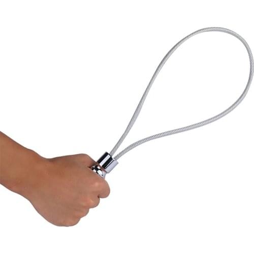 Outdoor EDC Self Defense Steel Wire Whip Stainless Steel Metal Handle for Women Anti-wolf Tool Window Broken Personal Saftey